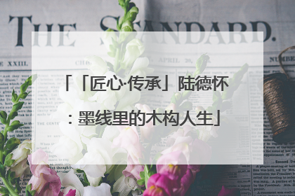 「匠心·传承」陆德怀：墨线里的木构人生