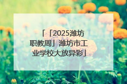 「2025潍坊职教周」潍坊市工业学校大放异彩
