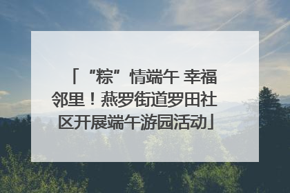 “粽”情端午 幸福邻里！燕罗街道罗田社区开展端午游园活动