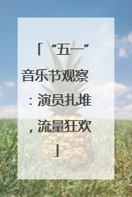 “五一”音乐节观察：演员扎堆，流量狂欢
