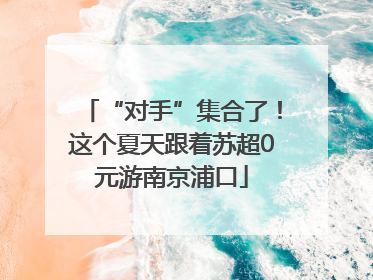 “对手”集合了！这个夏天跟着苏超0元游南京浦口