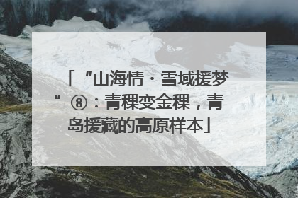 “山海情・雪域援梦”⑧：青稞变金稞，青岛援藏的高原样本