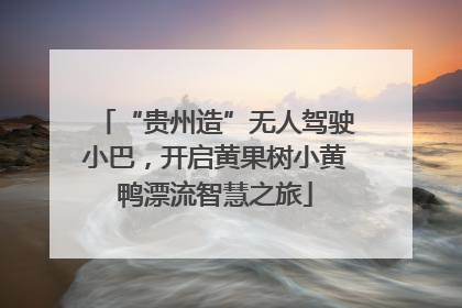 “贵州造”无人驾驶小巴，开启黄果树小黄鸭漂流智慧之旅