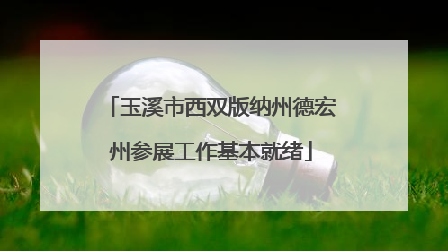 玉溪市西双版纳州德宏州参展工作基本就绪