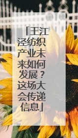 王江泾纺织产业未来如何发展？这场大会传递信息