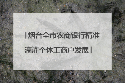 烟台全市农商银行精准滴灌个体工商户发展
