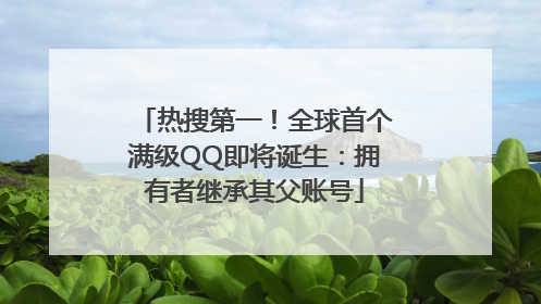 热搜第一！全球首个满级QQ即将诞生：拥有者继承其父账号