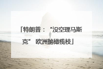 特朗普：“没空理马斯克” 欧洲抛橄榄枝