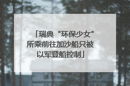 瑞典“环保少女”所乘前往加沙船只被以军登船控制