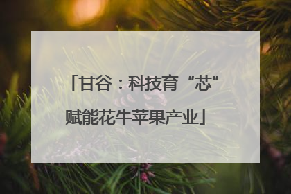 甘谷：科技育“芯”赋能花牛苹果产业