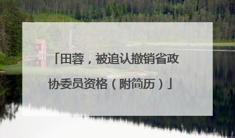 田蓉，被追认撤销省政协委员资格（附简历）