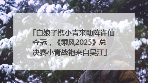 白娘子携小青来助阵许仙夺冠，《乘风2025》总决赛小青战袍来自吴江