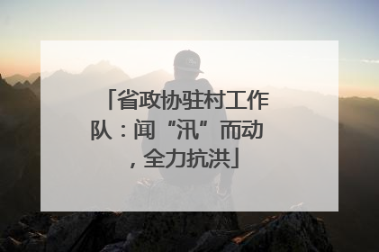 省政协驻村工作队：闻“汛”而动，全力抗洪