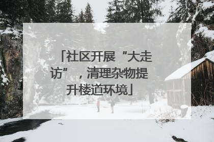 社区开展“大走访”，清理杂物提升楼道环境