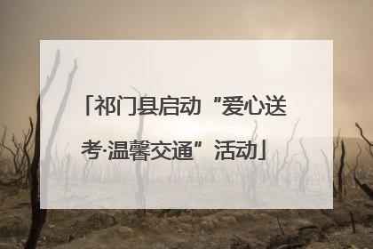 祁门县启动“爱心送考·温馨交通”活动