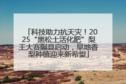 科技助力抗天灾！2025“黑松土活化肥”梨王大赛隰县启动，旱地香梨种植迎来新希望