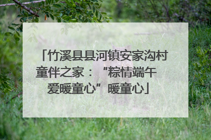 竹溪县县河镇安家沟村童伴之家：“粽情端午 爱暖童心”暖童心