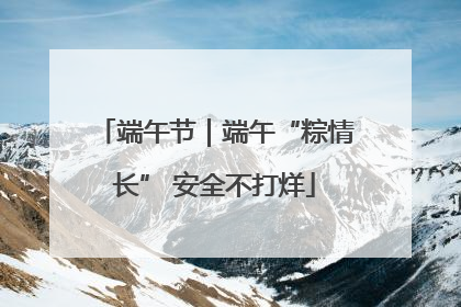 端午节｜端午“粽情长” 安全不打烊
