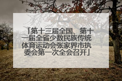 第十三届全国、第十一届全省少数民族传统体育运动会张家界市执委会第一次全会召开