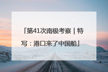 第41次南极考察｜特写：港口来了中国船