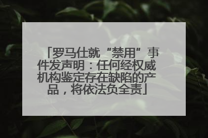 罗马仕就“禁用”事件发声明：任何经权威机构鉴定存在缺陷的产品，将依法负全责