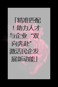 精准匹配！助力人才与企业“双向奔赴” 激活民企发展新动能
