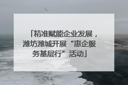 精准赋能企业发展，潍坊潍城开展“惠企服务基层行”活动