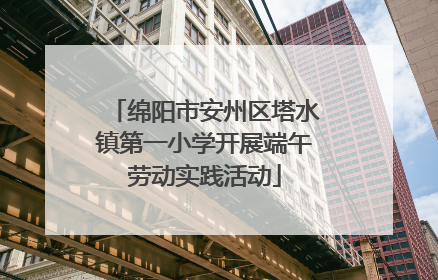 绵阳市安州区塔水镇第一小学开展端午劳动实践活动