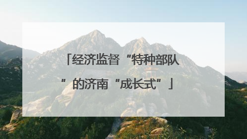 经济监督“特种部队”的济南“成长式”