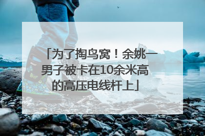为了掏鸟窝！余姚一男子被卡在10余米高的高压电线杆上