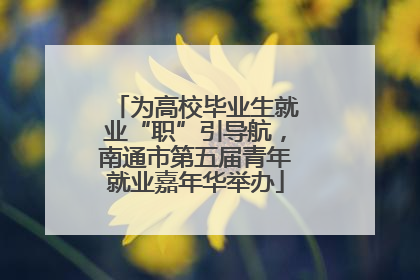 为高校毕业生就业“职”引导航，南通市第五届青年就业嘉年华举办