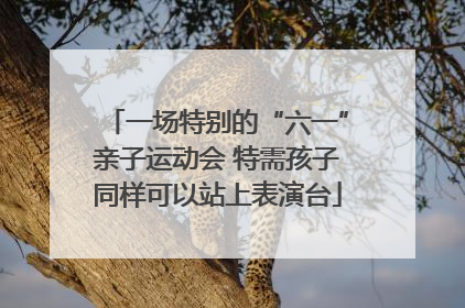 一场特别的“六一”亲子运动会 特需孩子同样可以站上表演台