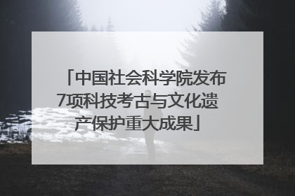 中国社会科学院发布7项科技考古与文化遗产保护重大成果