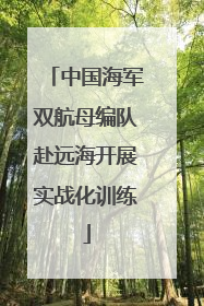 中国海军双航母编队赴远海开展实战化训练