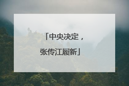 中央决定，张传江履新