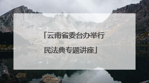 云南省委台办举行民法典专题讲座