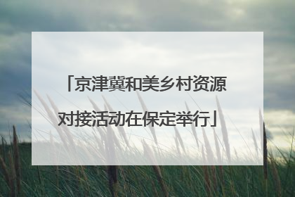 京津冀和美乡村资源对接活动在保定举行