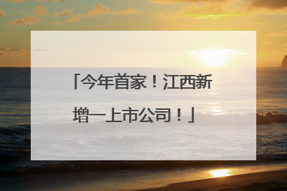 今年首家！江西新增一上市公司！