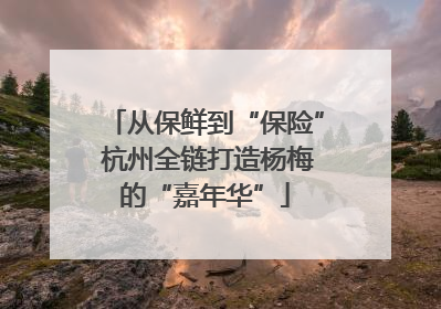 从保鲜到“保险” 杭州全链打造杨梅的“嘉年华”
