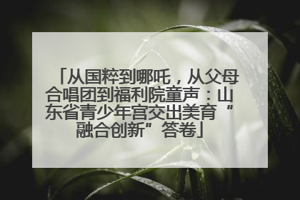 从国粹到哪吒，从父母合唱团到福利院童声：山东省青少年宫交出美育“融合创新”答卷