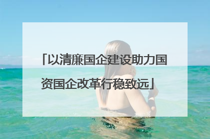 以清廉国企建设助力国资国企改革行稳致远