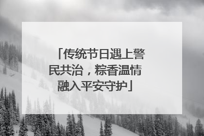 传统节日遇上警民共治，粽香温情融入平安守护