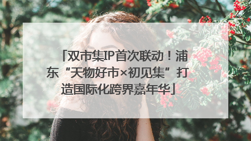 双市集IP首次联动！浦东“天物好市×初见集”打造国际化跨界嘉年华