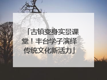 古镇变身实景课堂！丰台学子演绎传统文化新活力
