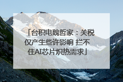 台积电魏哲家：关税仅产生些许影响 拦不住AI芯片炽热需求