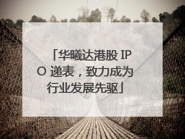 华曦达港股 IPO 递表，致力成为行业发展先驱