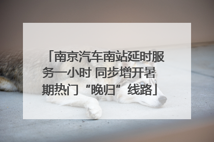 南京汽车南站延时服务一小时 同步增开暑期热门“晚归”线路