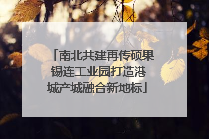 南北共建再传硕果 锡连工业园打造港城产城融合新地标