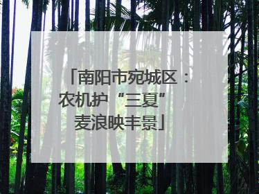 南阳市宛城区：农机护“三夏” 麦浪映丰景