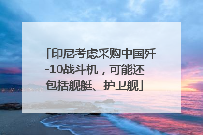 印尼考虑采购中国歼-10战斗机，可能还包括舰艇、护卫舰